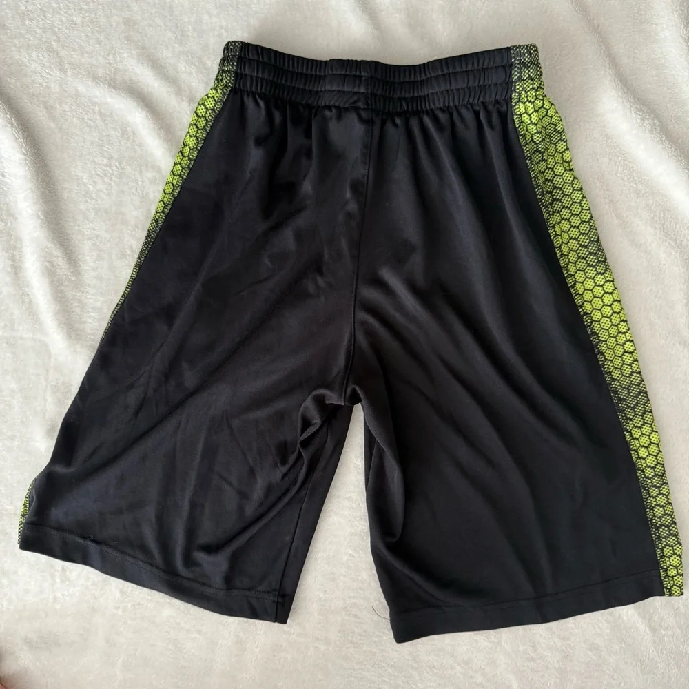 Old Navy Kids Black Shorts with Neon Green Trim